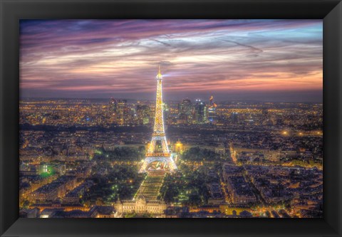 Framed Eiffel Tower Light Show Print