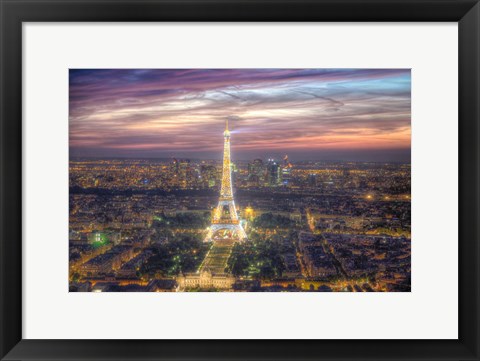 Framed Eiffel Tower Light Show Print