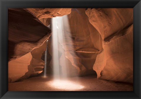 Framed Antelope Canyon Light Beams Print