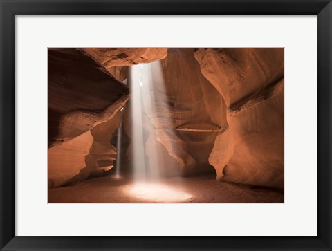 Framed Antelope Canyon Light Beams Print