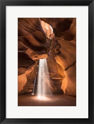 Framed Lighting Up Antelope Canyon Print