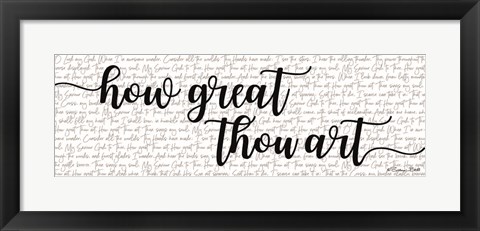 Framed How Great Thou Art Print