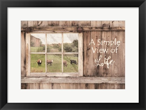 Framed Simple View of Life Print