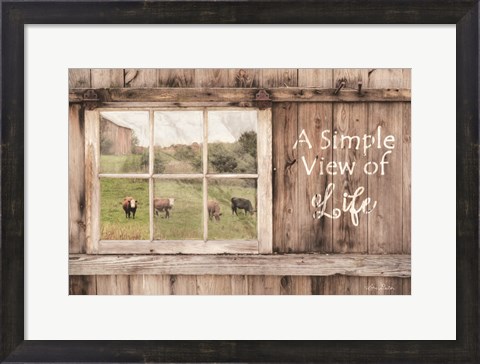 Framed Simple View of Life Print