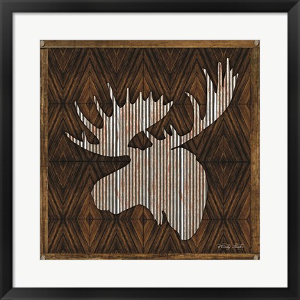 Framed Moose Head Print