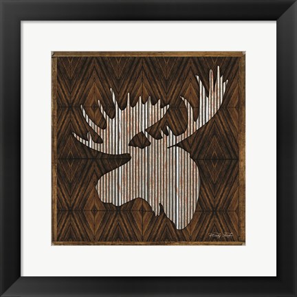 Framed Moose Head Print