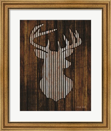 Framed Deer Head I Print
