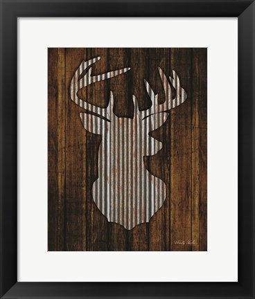 Framed Deer Head I Print