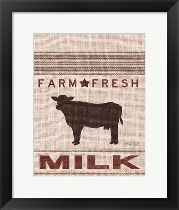 Framed Grain Sack Milk Print