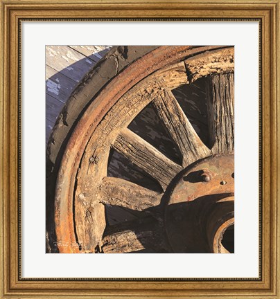 Framed Old Wheel I Print
