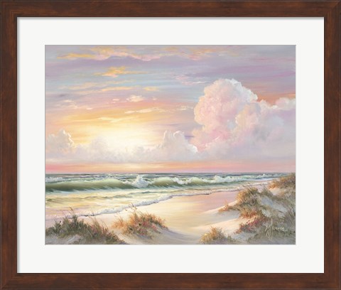 Framed Golden Sunset on Crystal Cove Print