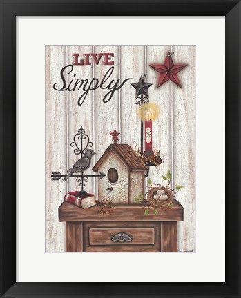 Framed Live Simply Print