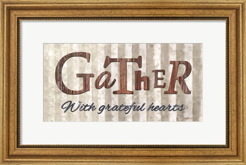 Framed Gather with Graceful Hearts Print