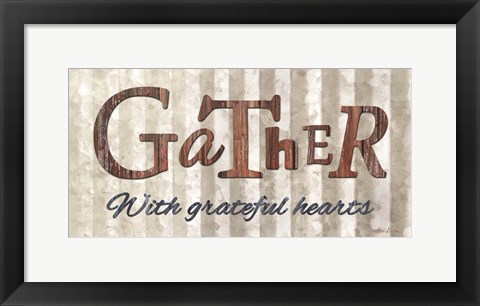 Framed Gather with Graceful Hearts Print