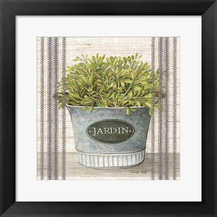 Framed Galvanized Jardin Print