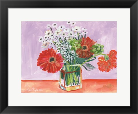 Framed Flowers for Belle II Print