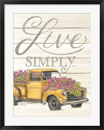 Framed Live Simply Print