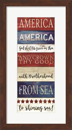 Framed America God Shed His Grace on Thee Print