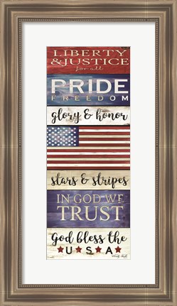 Framed God Bless the USA Print