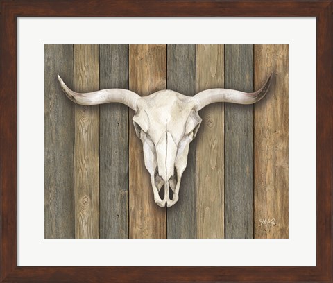 Framed Cow Skull II Print