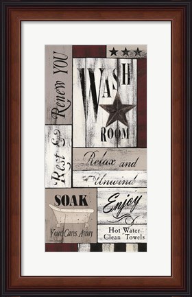 Framed Soak Your Cares Away Print