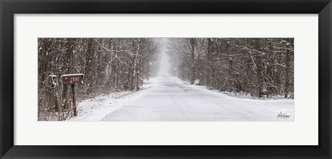 Framed Winter&#39;s Mail Print