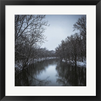 Framed Winding Reflection Print