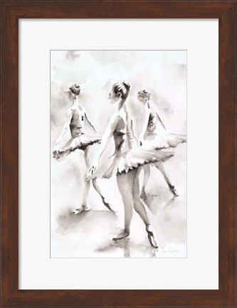 Framed Three Ballerinas Print