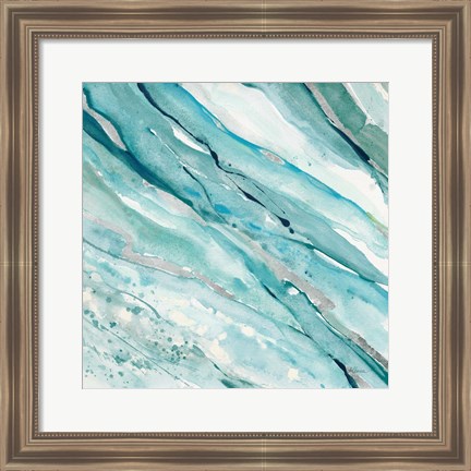 Framed Silver Springs I Blue Green Print