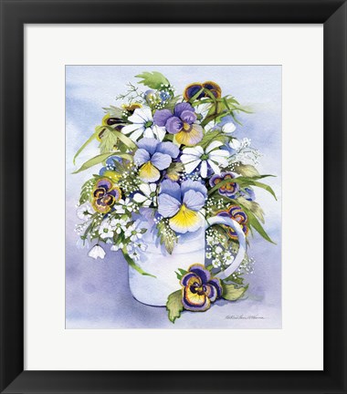 Framed Pansies Perfect Print