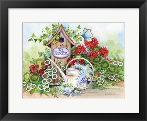 Framed Le Jardin Print