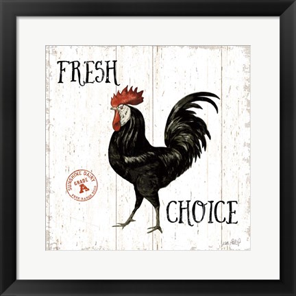 Framed Free Range Fresh V Print