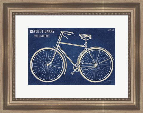 Framed Blueprint Bicycle Print