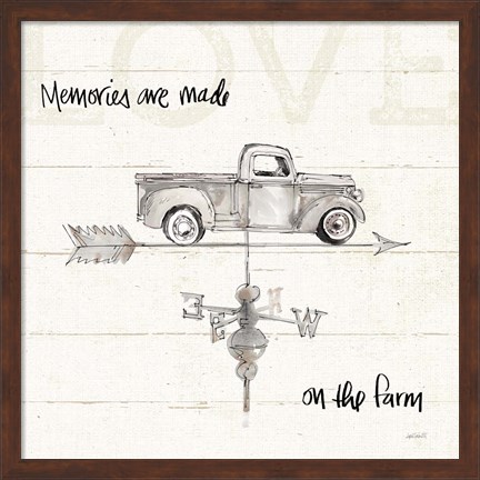 Framed Farm Memories V Truck Print