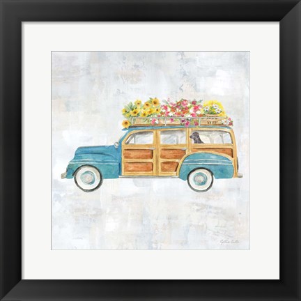 Framed Vintage Station Wagon Print