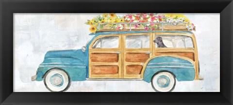 Framed Vintage Station Wagon Panel Print