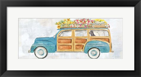 Framed Vintage Station Wagon Panel Print