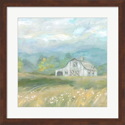 Framed Country Meadow Farmhouse Print