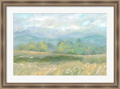 Framed Country Meadow Landscape Print