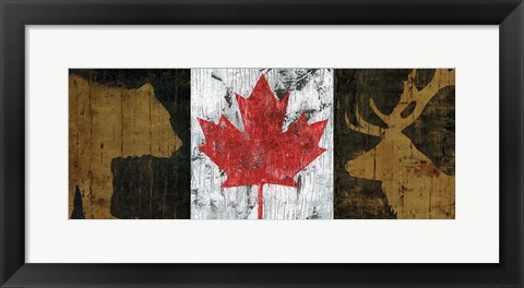 Framed Canada Trio Panel I Print