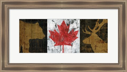 Framed Canada Trio Panel I Print