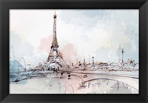 Framed Blushing Paris Print