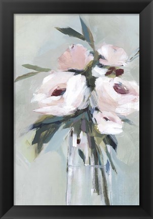 Framed Peonies in a Vase II Print