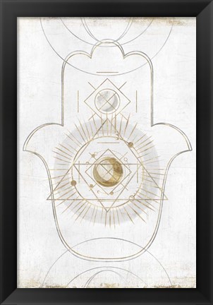 Framed Gold Hamsa II Print