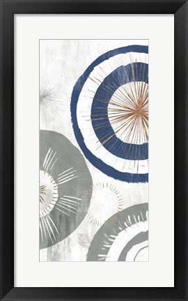 Framed Blue Spheres II Print