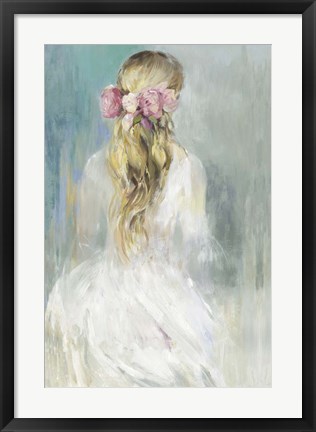 Framed Girl in White Dress Print