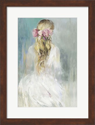 Framed Girl in White Dress Print