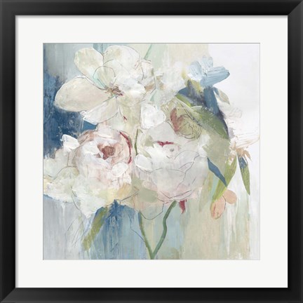 Framed Blissful Peony I Print