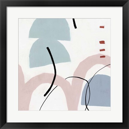 Framed Elasticity II Blush Print