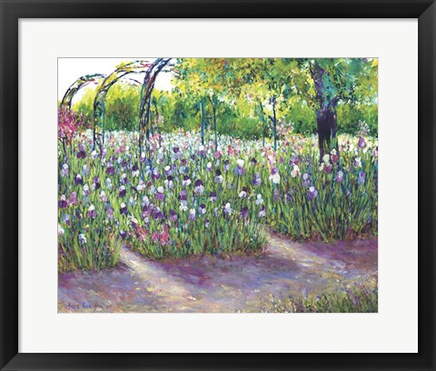 Framed Iris in Bloom Print